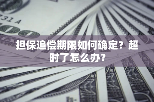 济南担保追偿期限如何确定？超时了怎么办？