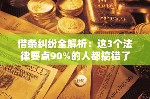 济南借条纠纷全解析：这3个法律要点90%的人都搞错了