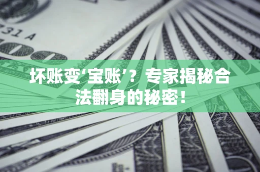济南坏账变‘宝账’？专家揭秘合法翻身的秘密！